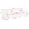 95" Modern Sofa Couch With Soft Armrest, 3 Seater Upholstered Sofa with 2 Pillows,Deep Seat Sofa Couch for Living Room Office Bedroom Apartment - 4 of 4