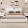 KIGFTSOD Luxurious Faux Leather Upholstered Platform Bed with Thickened Headboard, Bluetooth Speakers and RGB LED Light - 2 of 4
