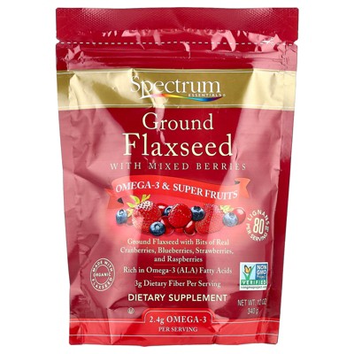 Spectrum Essentials Ground Flaxseed with Mixed Berries, 12 oz (340 g)