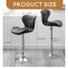 Ellston Velvet Adjustable Swivel Barstools, Set of 2- Leovsnove - 3 of 4
