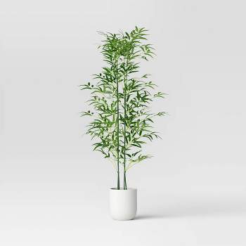 55" Large Bamboo Leaf Tree Artificial Plant - Threshold™