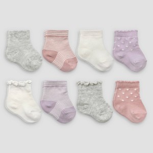 Carter's Just One You® Baby Girls' 8pk Lettuce Edge Socks - 1 of 1