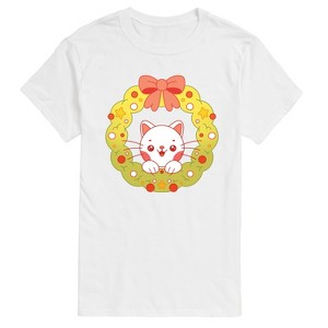 Men's - Instant Message - Chibi Cat Wreath Short Sleeve Graphic T-Shirt - 1 of 4