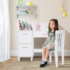 Infans Kids Wooden Study Desk & Chair Writing Table w/Drawer Storage Cabinet - 4 of 4