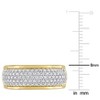 EVERLY JEWELRY | Yellow Plated Sterling Silver 3/4 ct DEW Created White Moissanite Semi-Eternity Ring - 4 of 4