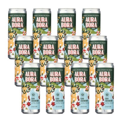 Aura Bora Chai Cranberry Sparkling Water - Case of 12/12 fz