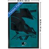 Trends International NHL San Jose Sharks - Logo 25 Framed Wall Poster Prints - 3 of 4