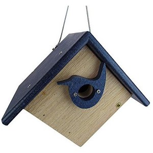 JCS Wildlife Classic Cedar & Recycled Poly Lumber Wren Birdhouse with Predator Guard Portal - 1 of 4