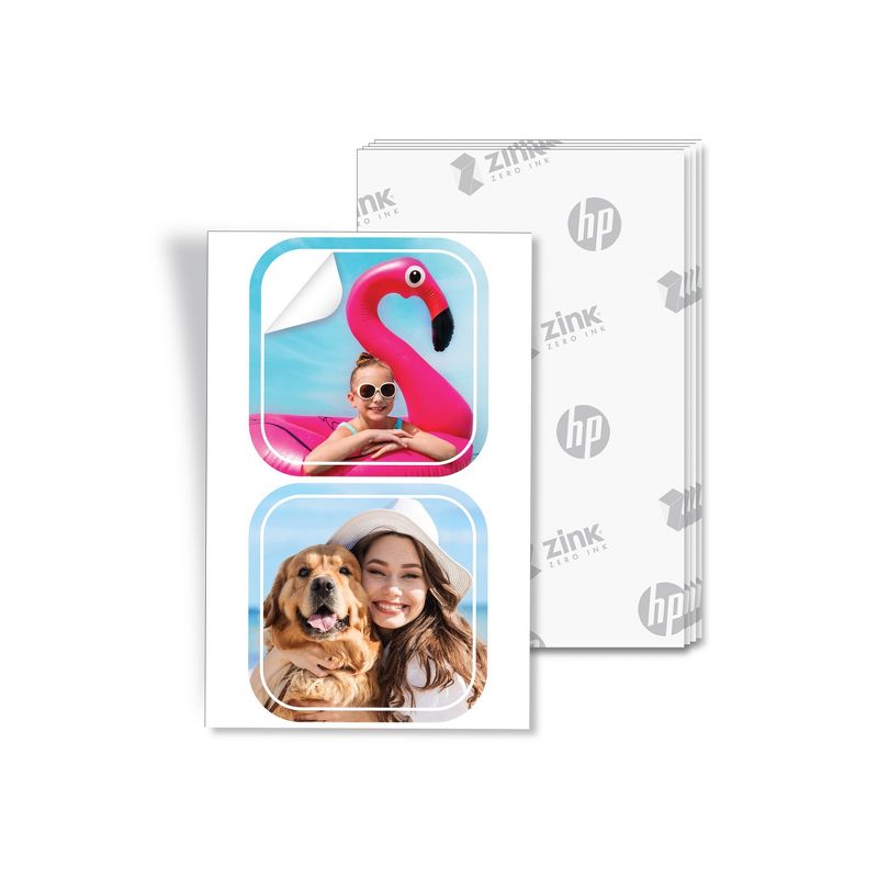 HP Sprocket 2x3" Premium Zink Pre-Cut Sticker Photo Paper, 30 Sheets, Compatible with HP Sprocket Photo Printers, 2 of 5