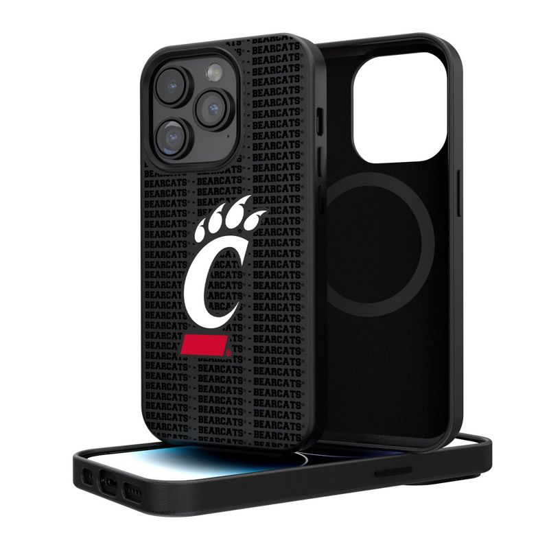 Keyscaper Cincinnati Bearcats Text Backdrop Magnetic Phone Case, 1 of 8