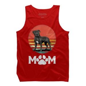 Men's Design By Humans Mother's Day Pittie Mom Pitbull Dog Lovers By JorgeLopez Tank Top - 1 of 2