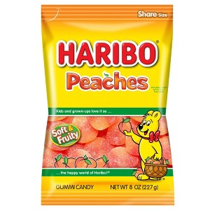 Haribo Gummi Candy Peg Bags – 5oz (Happy-Cola or Peaches) - 1 of 4