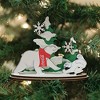 Old World Christmas Ginger Cottage Wooden Ornament for Christmas Tree, Polar Bear & Scarf - 3 of 3