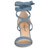 Allegra K Women's Back to College Open Toe Lace Up Chunky High Heels Strappy Sandals - 2 of 4