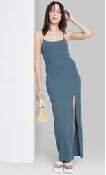 Women's Sleeveless High Slit Maxi Bodycon Dress - Wild Fable™