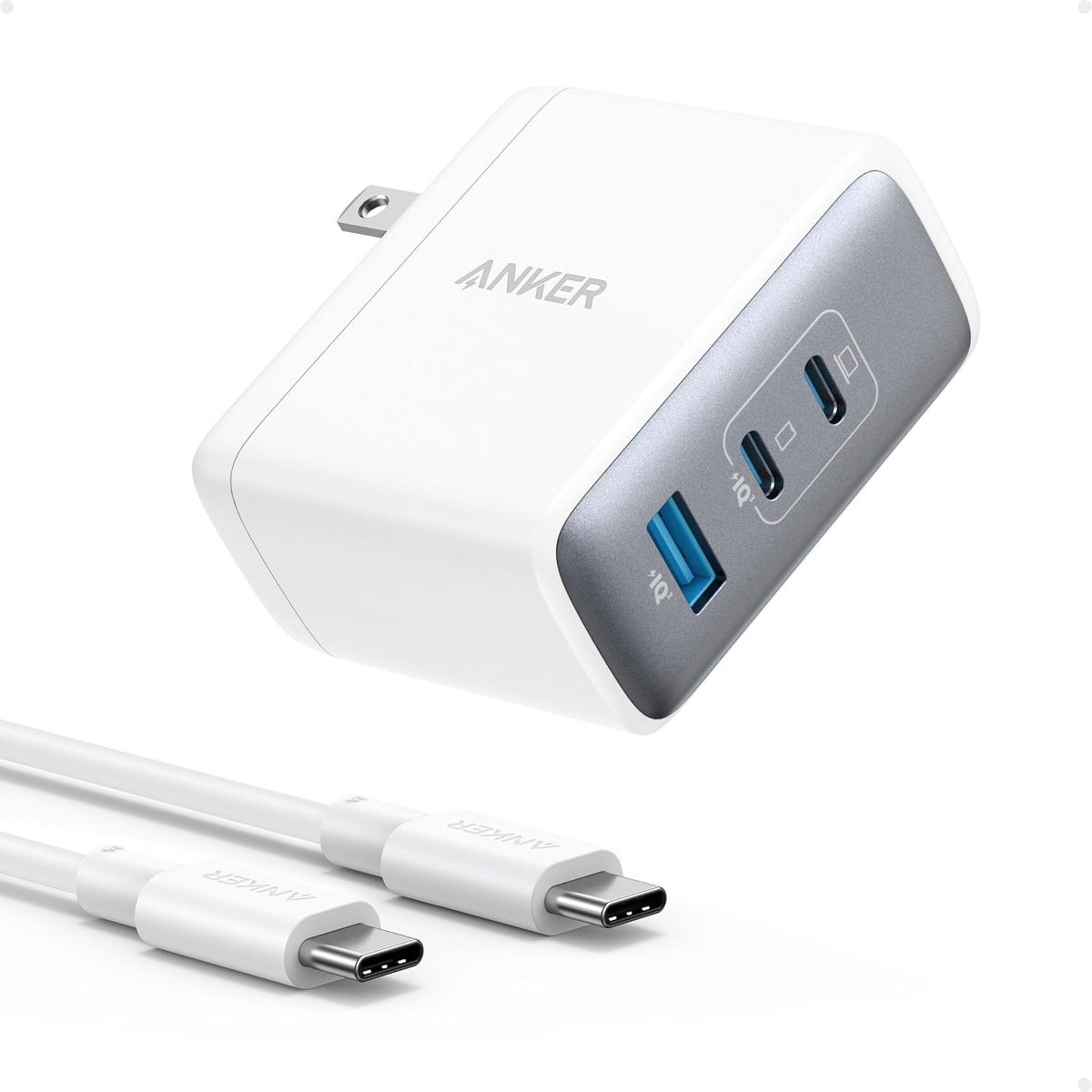 Anker Nano 100W MacBook Charger, 3-Port GaN USB, 1 Pack & 1 Cable, for MacBook Pro/Air, Pixelbook, ThinkPad, Dell XPS, iPad Pro, iPhone 17, Galaxy S23