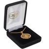 Dicksons St Michael medal Round Gold Plated 24 Inch Men's Necklace in Jewelry Box - 2 of 4