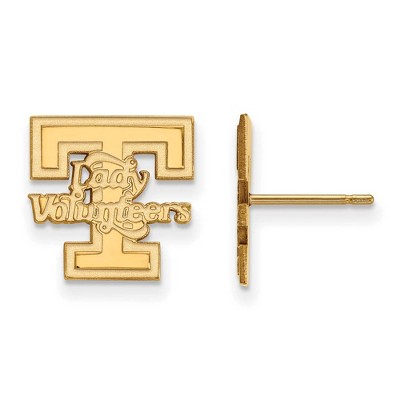 Black Bow Jewelry 14k Yellow Gold Tennessee Volunteers NCAA Post Earrings