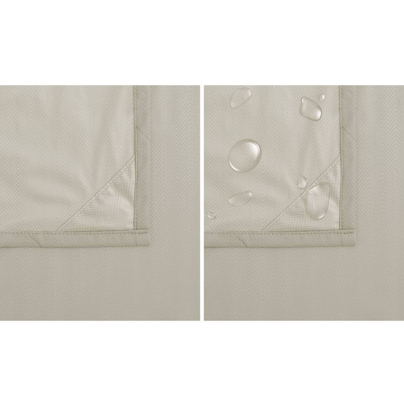 Herringbone Ultimate Shower Liner Cream - Zenna Home, 6 of 7