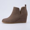 CUSHIONAIRE Women's Tito Wedge Bootie - Soft Vegan Suede, Memory Foam, Wide Width Available - 2 of 4