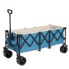 Extended Folding Wagon Carts With 220Lbs Weight Capacity, Heavy Duty Folding Utility Garden Cart With Big All-Terrain Beach Wheels-Cuddlewood - 2 of 4
