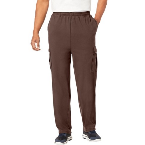 Kingsize Men s Big Tall Lightweight Jersey Cargo Sweatpants L Espresso Target