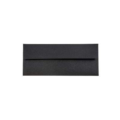 JAM Paper #10 Business Envelopes 4.125 x 9.5 Black Linen 900921796