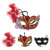Unique Bargains Dancing Queen Feather Half Face Party Mask 1 Pc - 3 of 4