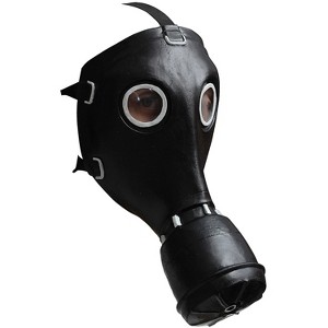 Ghoulish Adult Black Full-Face Gas Mask Costume Mask - 13 in. - Black - 1 of 1
