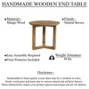 Royal Hampton 18.5" Round Handcrafted Side End Table | Mango Wood - 4 of 4