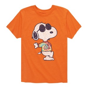 Boys' - Peanuts - Joe Cool Tie Dye Short Sleeve Graphic T-Shirt - 1 of 4
