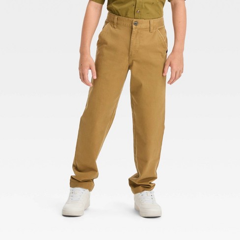 Boys' Washed Chino Pants - art class™ Brown 5