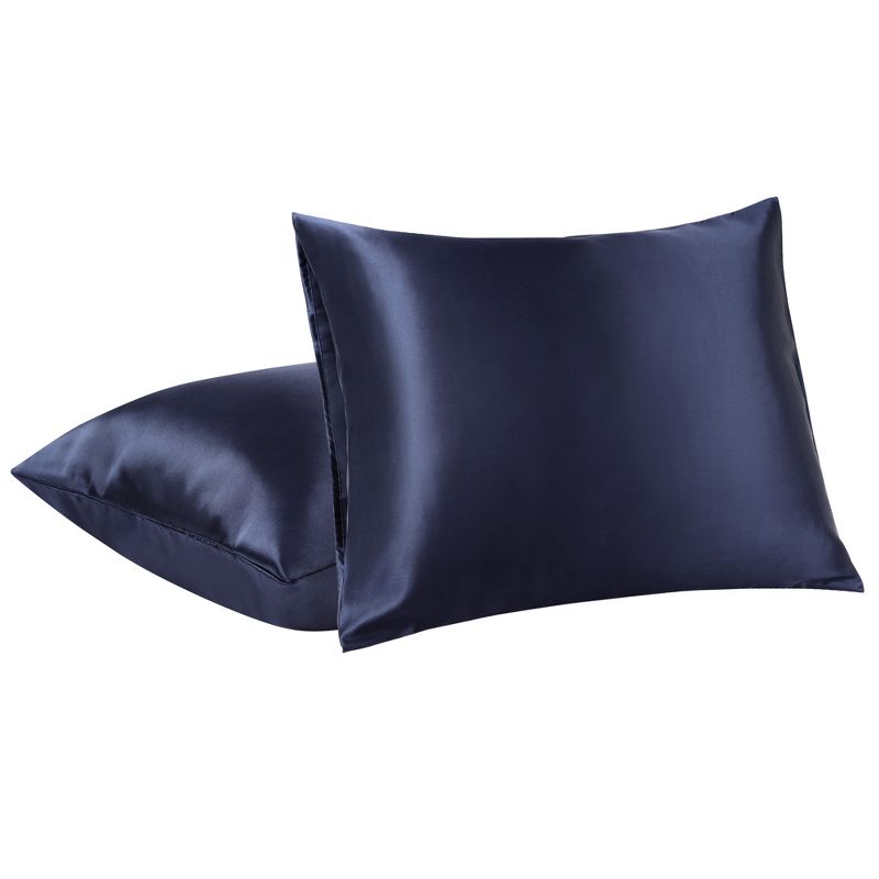 PiccoCasa 85GSM Satin Luxury Silky Envelope Closure Pillowcases 2 Pcs, 1 of 7
