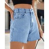 Imily Bela Classic High Waisted Raw Hem Jean Shorts Straight Leg Denim Shorts Summer Hot Pants - 2 of 4