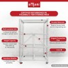 Origami R5 4 Tier Foldable Metal Storage Rack with Wheels, 1,000 Pound Capacity for Kitchen, Garage, or Garden Storage, White, Certified Refurbished - 2 of 4