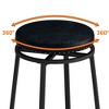 PAGED Pub Table Set of 4, 3 PU Leather Counter and Bar Stools, 1 Long Dining Table with Drawers and Outlets for Kitchen, Dining Room - 4 of 4