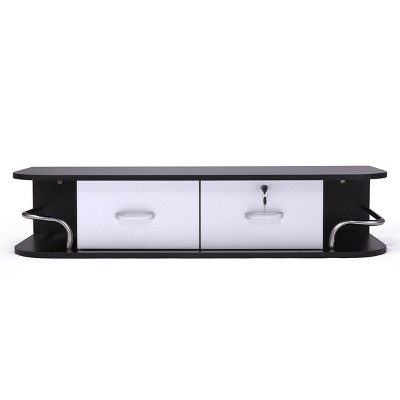 DOMETOUR Wall Mounted Barber Station, Beauty Table with Locking Drawer, Beauty Spa Salon Styling Equipment