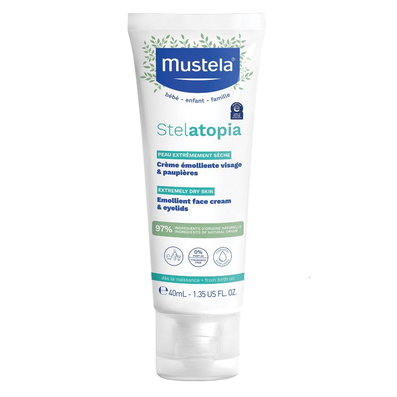Mustela Stelatopia Emollient Baby Face Cream for Eczema Prone Skin Fragrance Free - 1.35 fl oz, 4 of 11