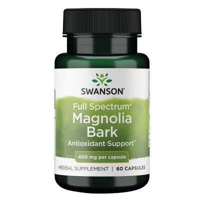 Swanson Herbal Supplements Full Spectrum Magnolia Bark 400 mg 60 Caps.