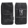 LUXMO Medium Vertical Universal Pouch w/ Dual Card Slots - Black Denim Fabric - 2 of 4