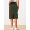 INSPIRE CHIC Women's Casual High Waist Back Slit Short Denim Skirts - 4 of 4