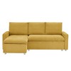 NicBex 90" L-Shaped Convertible Sleeper Sofa Bed Upholstered Pull Out Bed Couch with Reversible Storage Chaise and Removable & Washable Covers - 3 of 4