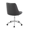 TiramisuBest Contemporary Swivel Task Chair with Chrome Casters, Black PU Leather, Adjustable Height - 3 of 4