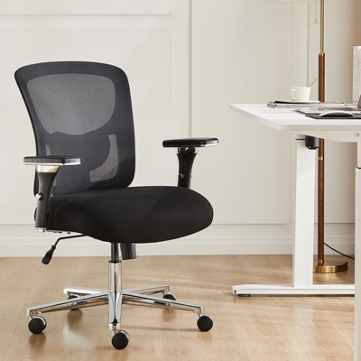 Wooakway Mesh Home Office Desk Chair with Adjustable Height Lumbar Support 360¡ãSwivel Arm