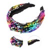 Unique Bargains Women's Elegant Sequined Knotted Wide Hairband 6.69"x5.31" 1 Pc - 3 of 3