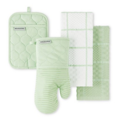 KitchenAid Onion Quilt Kitchen Towel, Oven Mitt & Potholder 4-Pack Set