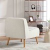 APRILSOUL 24.4" Wide Modern Upholstered Armless Chair with Rubber Wood Legs, Chenille,for Living Room,Bedroom,Office and Reading Room, - 3 of 4