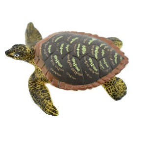 Collectible Wildlife Gifts | Turtle, Hawksbill Sea Turtle, Rubber Reptile, Realistic Toy Figure, Model, Hand Painted, Gift,    2 1/2"  CH417 BB108 - 1 of 4