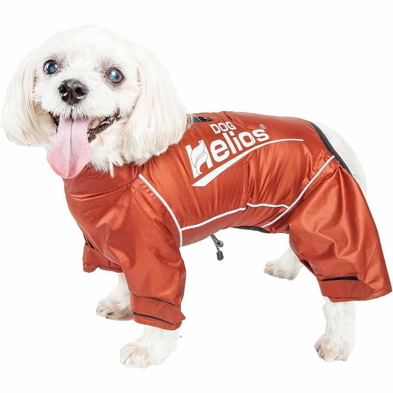 Dog Helios Hurricanine Waterproof-Reflective Full Body Dog Coat Jacket W/ Heat Reflective Orange-XS, 1 of 2