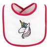 Luvable Friends Baby Girl Cotton Drooler Bibs with Fiber Filling 10pk, Unicorns And Mermaids, One Size - 3 of 4